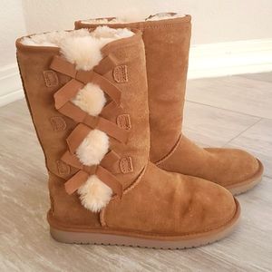 Ugg Koolaburra Classic Short Suede Fur Lined Boots
